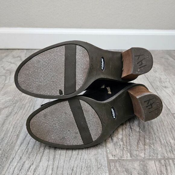 Dr. Scholl's Postone Black Peep-Toe Chunky Heel Ankle Boots - Picture 12 of 15